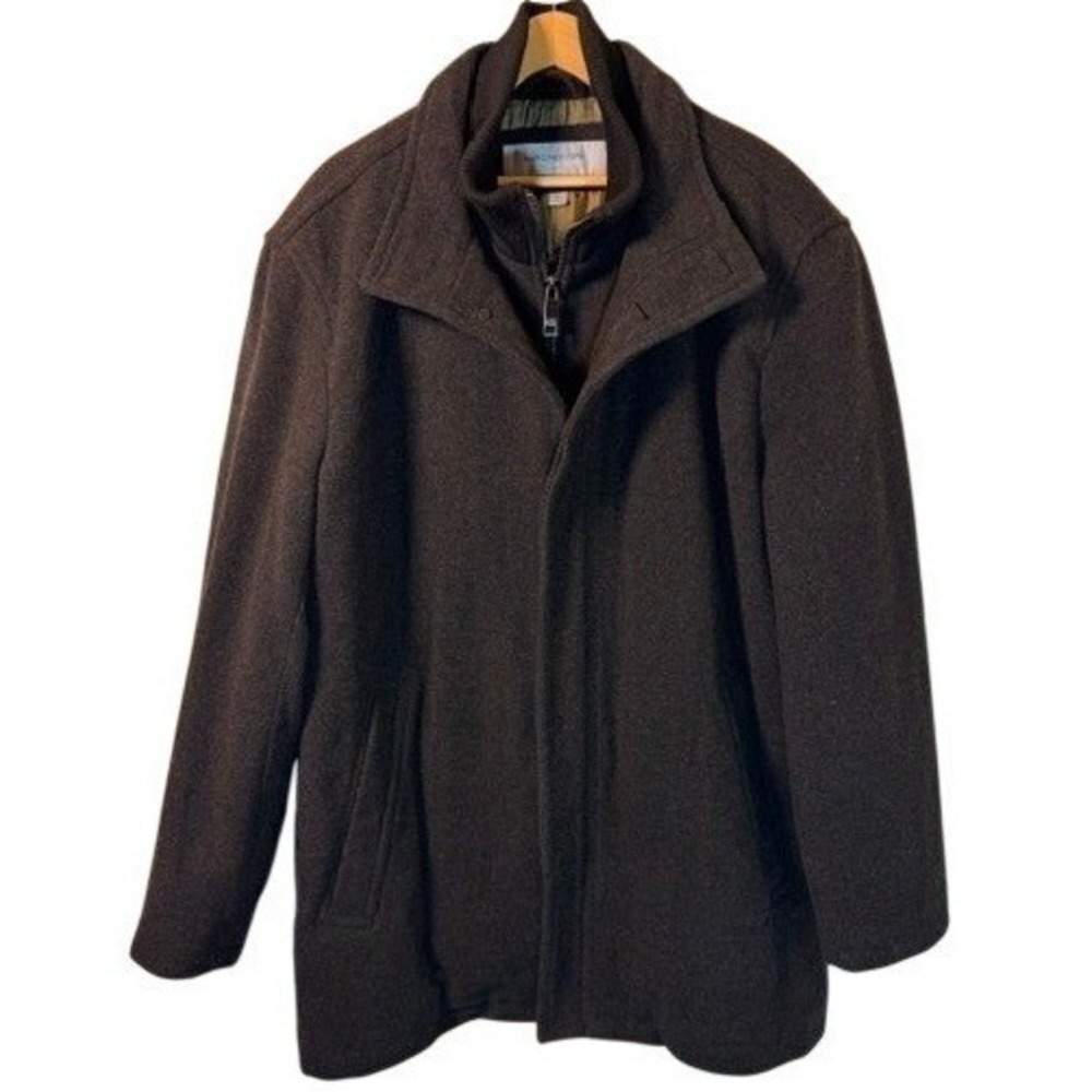 Marc New York Andrew Marc NWOT Wool Blend Car Coat Men XL Charcoal Bib Jacket